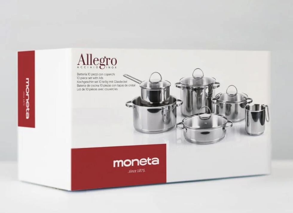 3. Moneta Allegro Inox — Batteria 10 pezzi - immagine 2